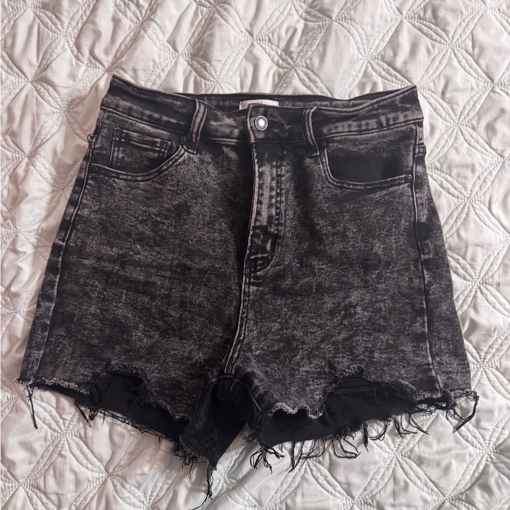 Windsor Charcoal Distressed Jean Shorts